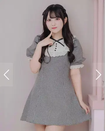 pium 코튼 레이스 도리 카페 원피스