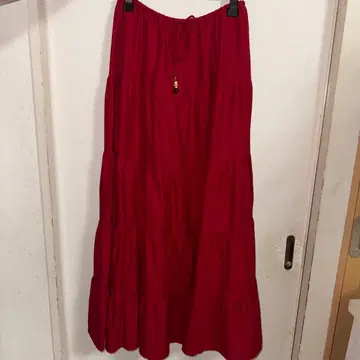 ZARA 롱 스커트 레드 XS