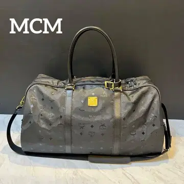 컨디션 최상 MCM 보스턴 백 2way 대용량 여행 가방 트래블 백 블랙
