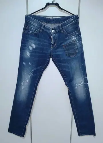 DSQUARED2 페인트 가공 데님 팬츠