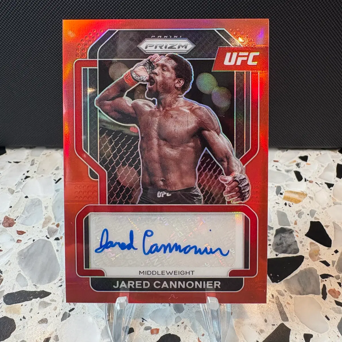 UFC 프리즘 제러드 캐노니어 99한정 레드 오토 카드