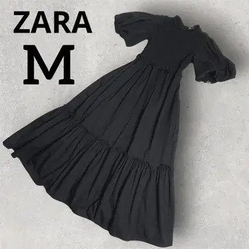 ZARA 자라 Msize 포플린 패널 미디 원피스 퍼프 슬리브 SNS 인기