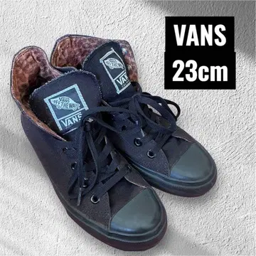 [ 23cm 새상품급 ] VANS 반스 블랙 레오파드 스니커즈 하이컷