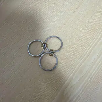 실버 골드 컬러 3연 반지