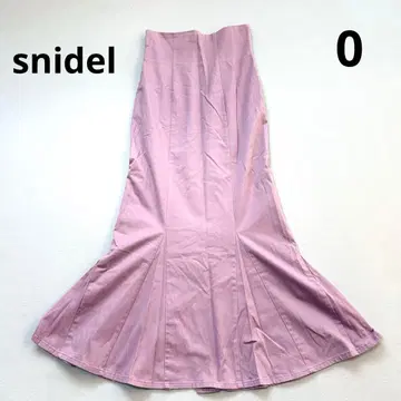 snidel 0 하이웨스트 머메이드 롱 스커트 핑크