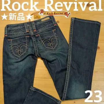 새상품 락 리바이벌 로우라이즈 부츠컷 플레어 데님 청바지 23