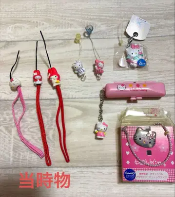 레어 당시물 키티 마이멜로디 핸드폰 스트랩 헤이세이 레트로