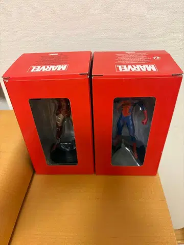 MARVEL 피규어 2체 세트 아이언맨 스파이더맨