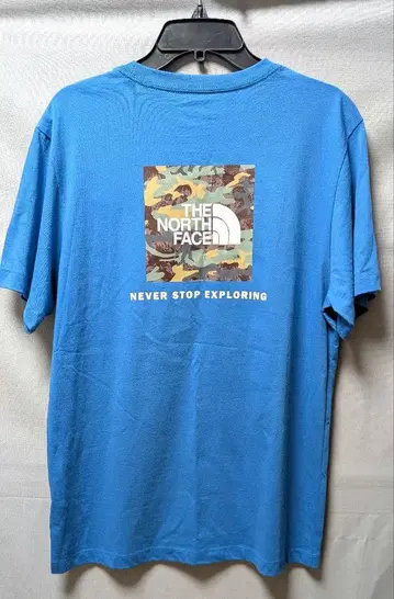 THE NORTH FACE 카모플라주 로고 T셔츠 블루