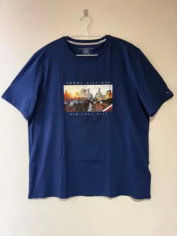 [ 새상품 ] TOMMY HILFIGER T셔츠 네이비 NY XXL