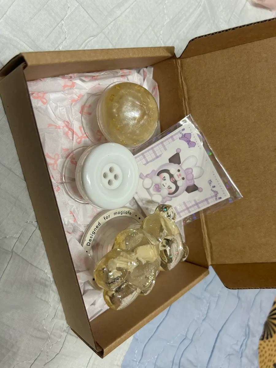 단추레진그립톡 곰돌이맥세이프그립톡 일괄