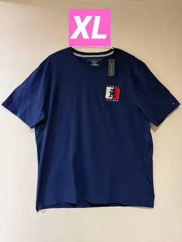 [ 새상품 ] TOMMY HILFIGER T셔츠 네이비 XL 모노그램 로고