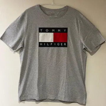 [새상품] TOMMY HILFIGER 로고 T셔츠 그레이 XL 플래그