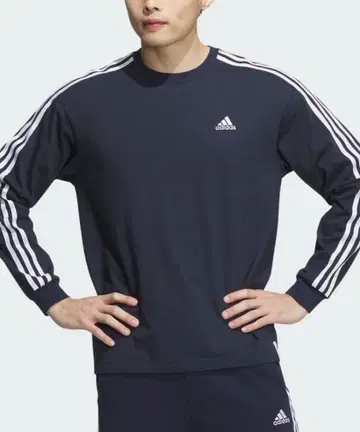 [ adidas/아디다스 ] 롱T 네이비 M
