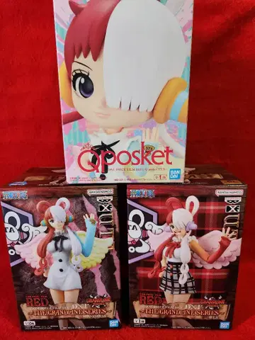 원피스 우타 피규어 DXF Qposket 3종 세트