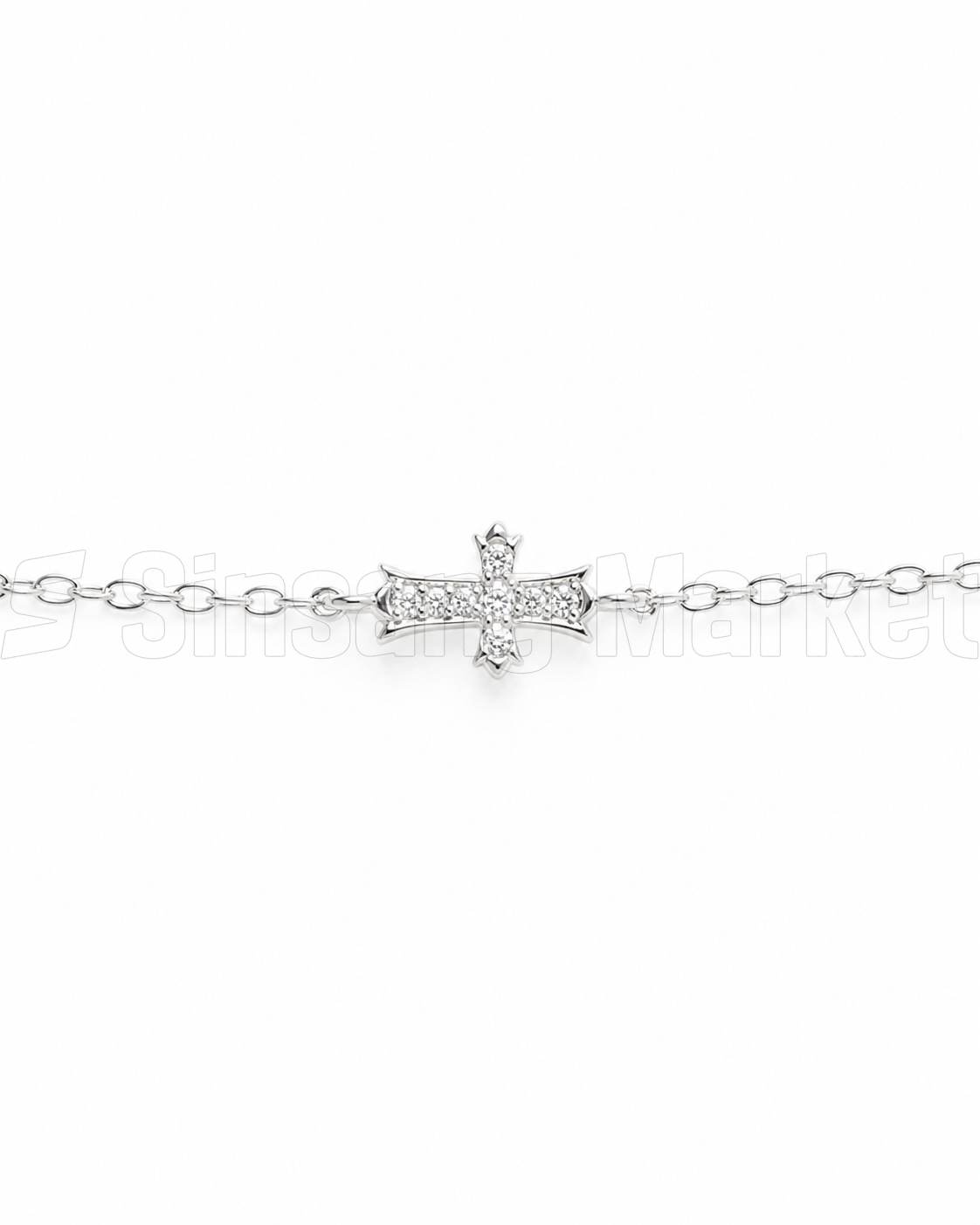 [빠른발송] 모이사나이트 십자가 은팔찌 silver925 bangle