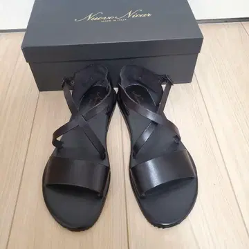 Nuovo Nicar 가죽 샌들 블랙 38