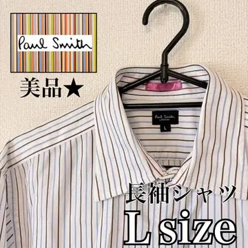 [ PaulSmith ] 스트라이프 긴팔 셔츠 L 멀티 컬러 남성용 코튼
