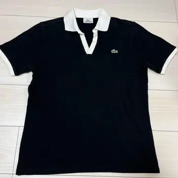 LACOSTE 라코스테 피케 셔츠 블랙 화이트 사이즈 3