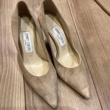 JIMMY CHOO 스웨이드 펌프스 베이지 37