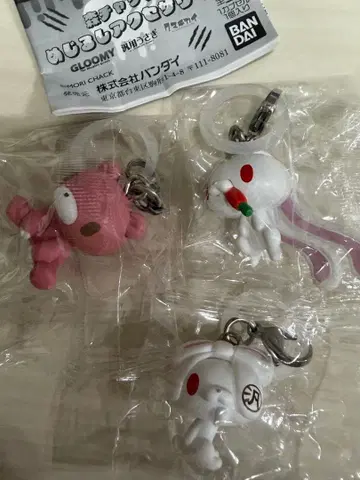 모리 척 메지루시 액세서리 범용 토끼 외 가챠 3종 세트