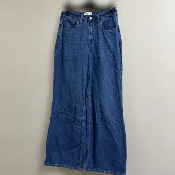 아베크롬비 앤 피치 무지 와이드 팬츠 26 파랑 면 데일리
