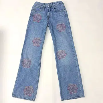 ZARA 큐빅 와이드 데님 팬츠