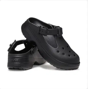 crocs CLS 메리 제인 클로그 여성용 블랙 24cm
