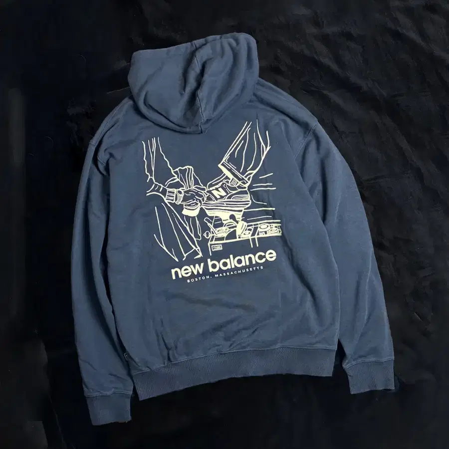 일본빈티지 newbalance 그래픽 후드티