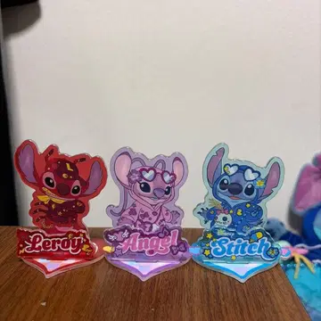 디즈니 스티치 엔젤 릴로이 아크릴 스탠드 3종 세트