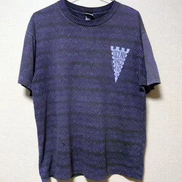 90s 오션 퍼시픽 올 패턴 페이드 블랙 x 퍼플 구제 의류