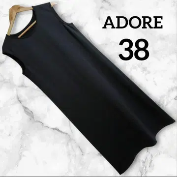 새상품급 ADORE 슬리브리스 원피스 블랙 38
