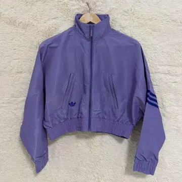 adidas 여성용 트랙 자켓 퍼플 나일론 자켓