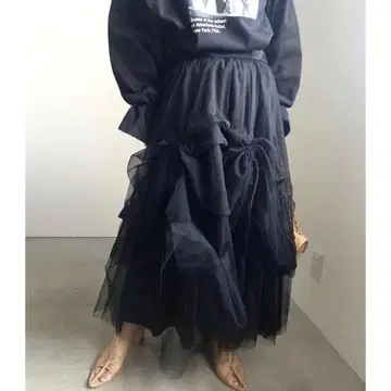Ameri 커튼 샤샤 스커트 드레이프 개더 hare ezick