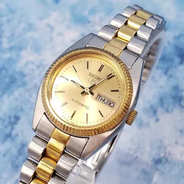 [ 작동 ] SEIKO 5 자동 와인딩 콤비 컬러 데이데이트 4206-0510