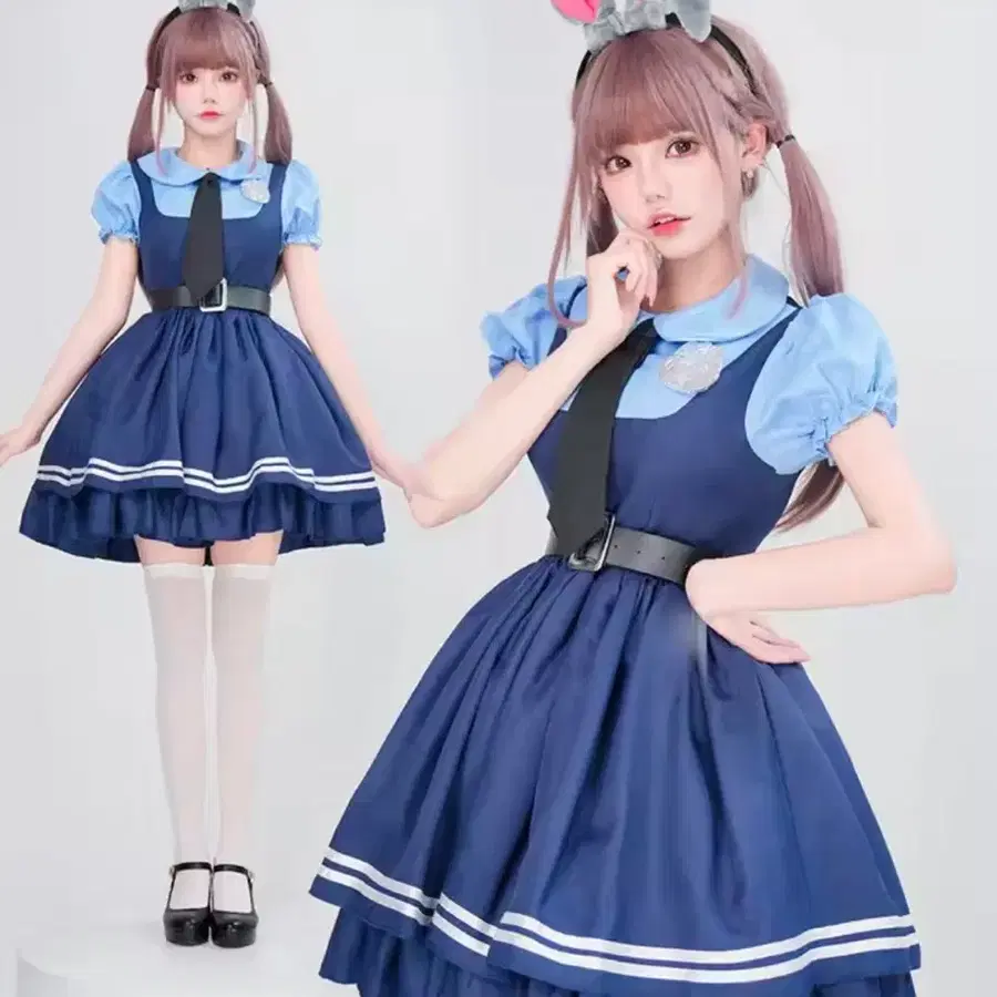 지하돌 주토피아 주디 코스프레 로리타 어레인지 모에화 경관복 버전