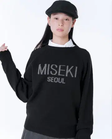 MISEKI SEOUL Misekiseoul 로고 니트 블랙