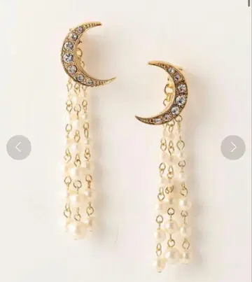 ADER.bijoux MOON 모조 진주 프린지 귀걸이
