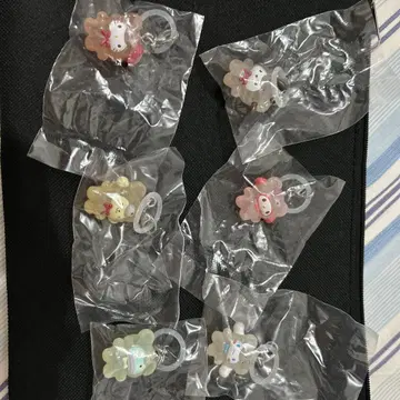 산리오 라떼곰 디자인 메지루시 액세서리 전 6종 컴플리트 세트
