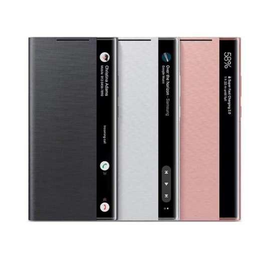 YINUO 겔럭시 NOTE 20 미러 폴더폰 케이스 검정