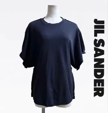 질 샌더 이탈리아제 돌먼 디자인 T셔츠 네이비