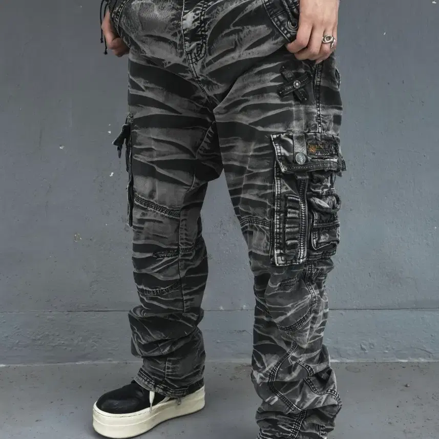Gray Camo Cargo Pants