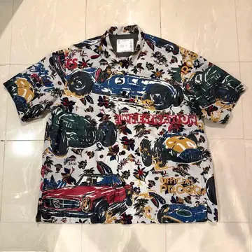 sacai car print 반팔 셔츠 사카이 카 프린트 셔츠