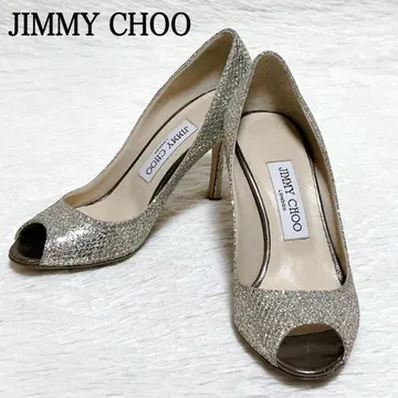 컨디션 최상 JIMMY CHOO 지미추 글리터 오픈토 펌프스