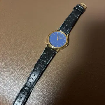 TOYO QUARTZ 손목시계 골드 블루 다이얼 빈티지