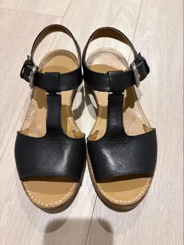 MARGARET HOWELL 가죽 샌들 25cm 다크 브라운