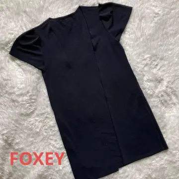 FOXEY 롱 가디건 블랙 38