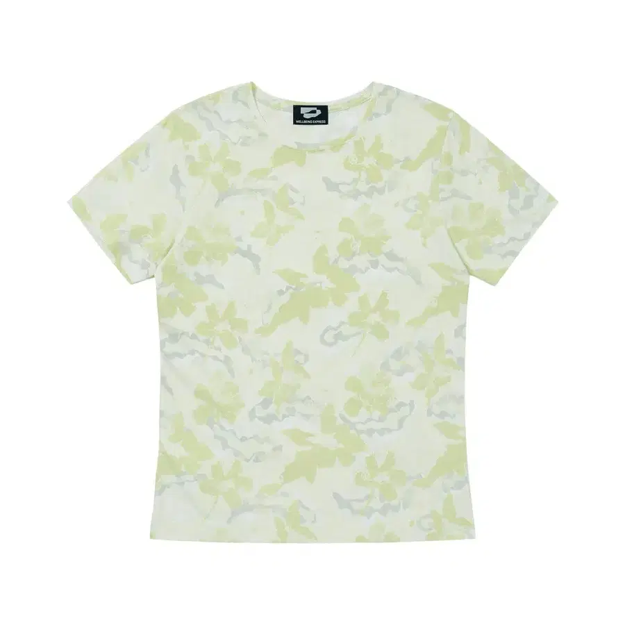 웰빙익스프레스 wellbeing express Flower Camouflage Half Sleeve Green