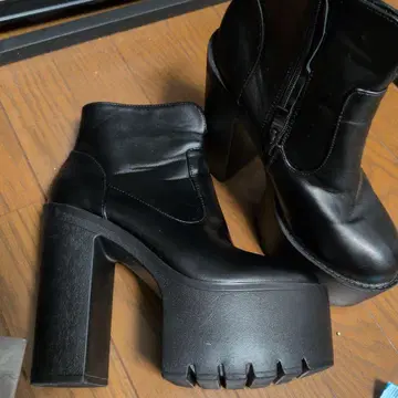 코스프레 통굽 부츠 25.5cm 15cm