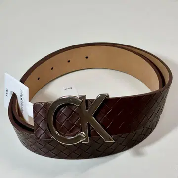 Calvin Klein 벨트 CK 버클 M 뜨개질 브라운 스타일리쉬